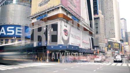 42nd Street Broadway Traffic is 2k stock footage of street traffic in New York City.